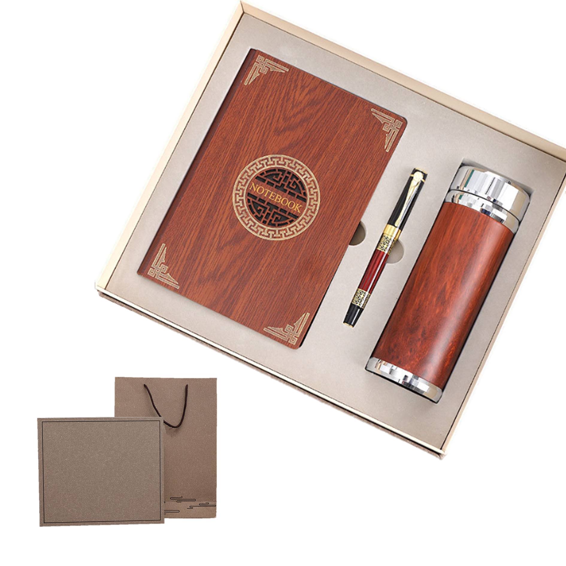 Hardcover Notebook With Pen And Tumbler Gift Set 3