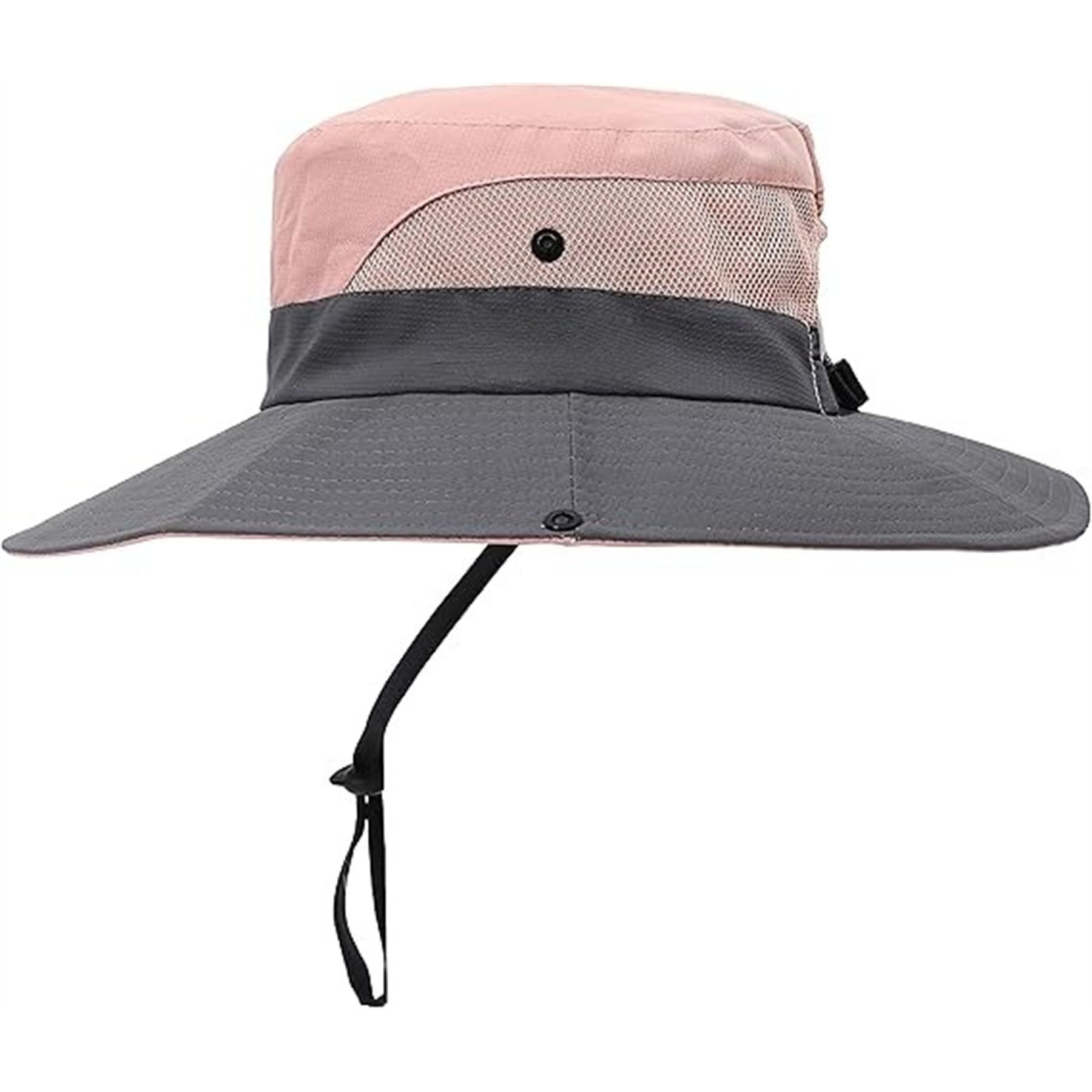 Womens Summer Foldable Cool Mesh Ponytail Bucket Hat 13