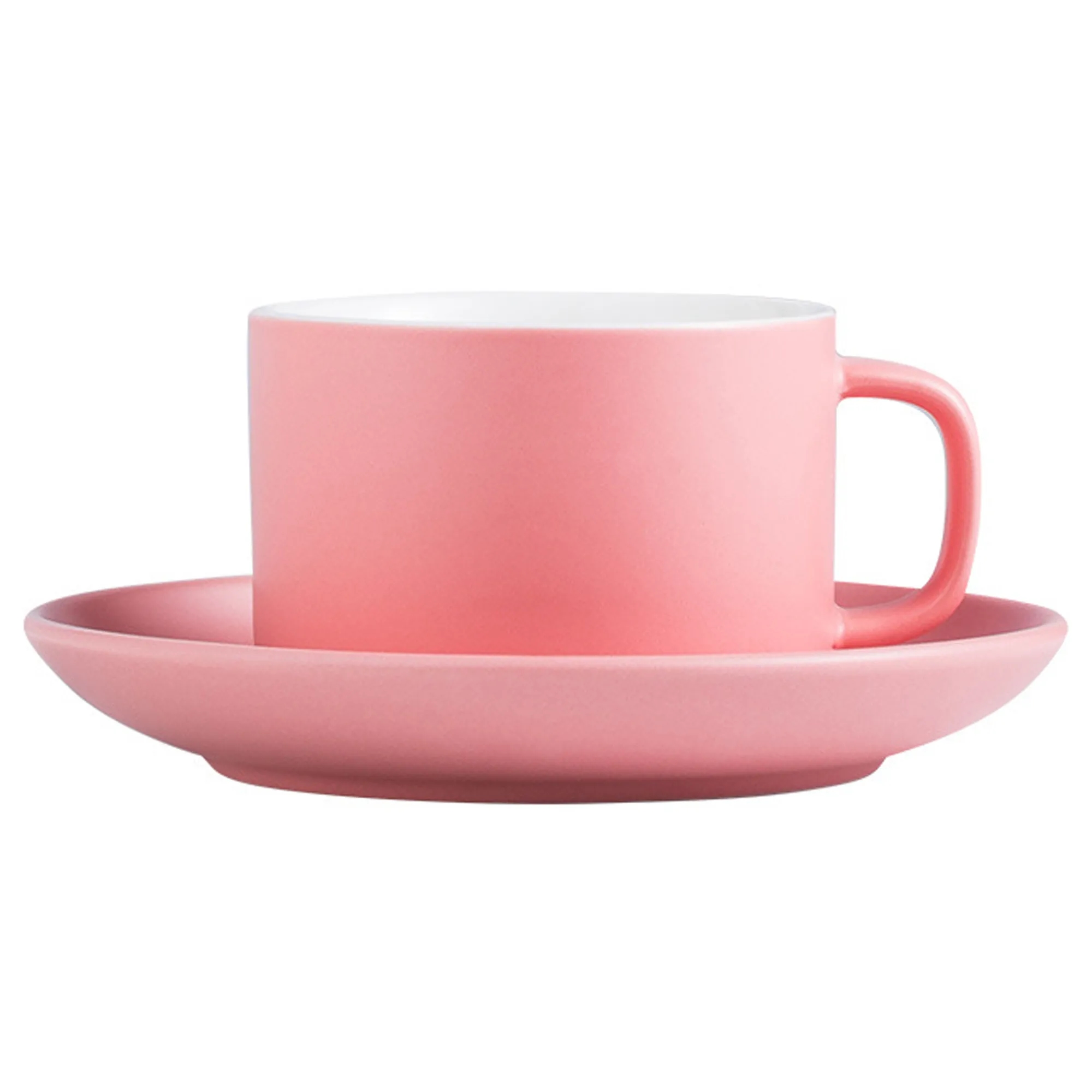 Matte Ceramic Coffee Cup and Saucer Set 3
