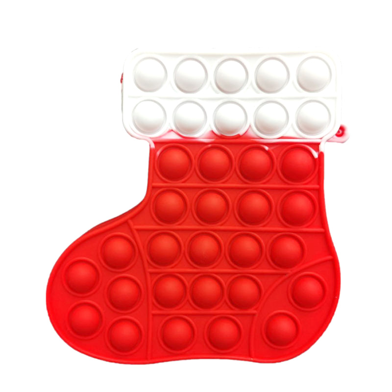 Christmas Sock Old Man Rodent Control Pioneer Versatile Silicone Coin Purse/ Key Chain 8