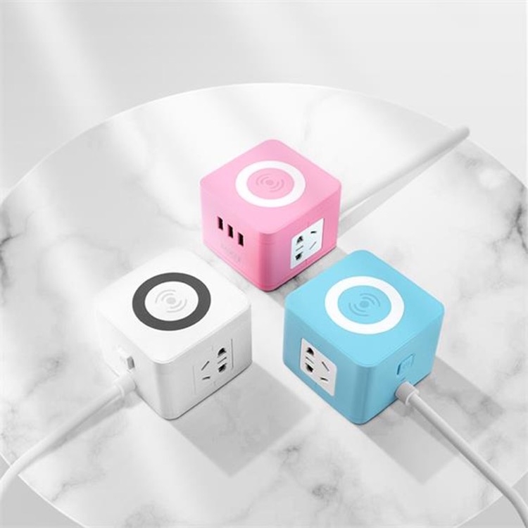 Portable Wireless Cube Socket Power Strip With Usb 3
