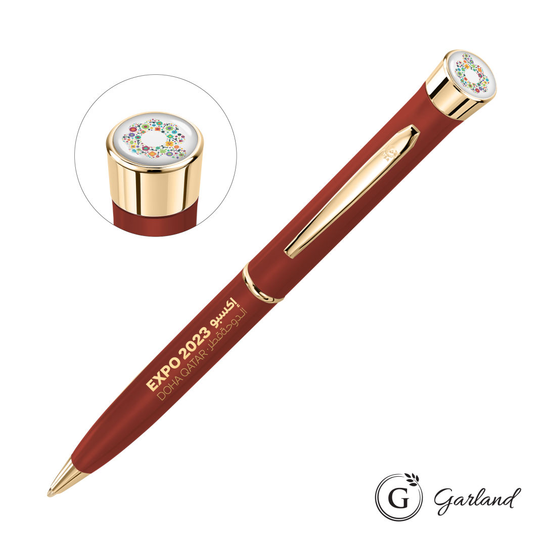 Garland® Color Matte Custom Twist Ballpoint Pen - Gold