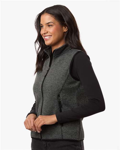 Women's Jasper Jacquard Fleece Vest - NE731W 19