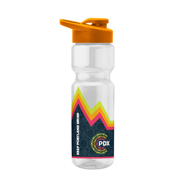 Blazer 28oz Transparent Bike Bottle w/Drink-thru Lid 1158