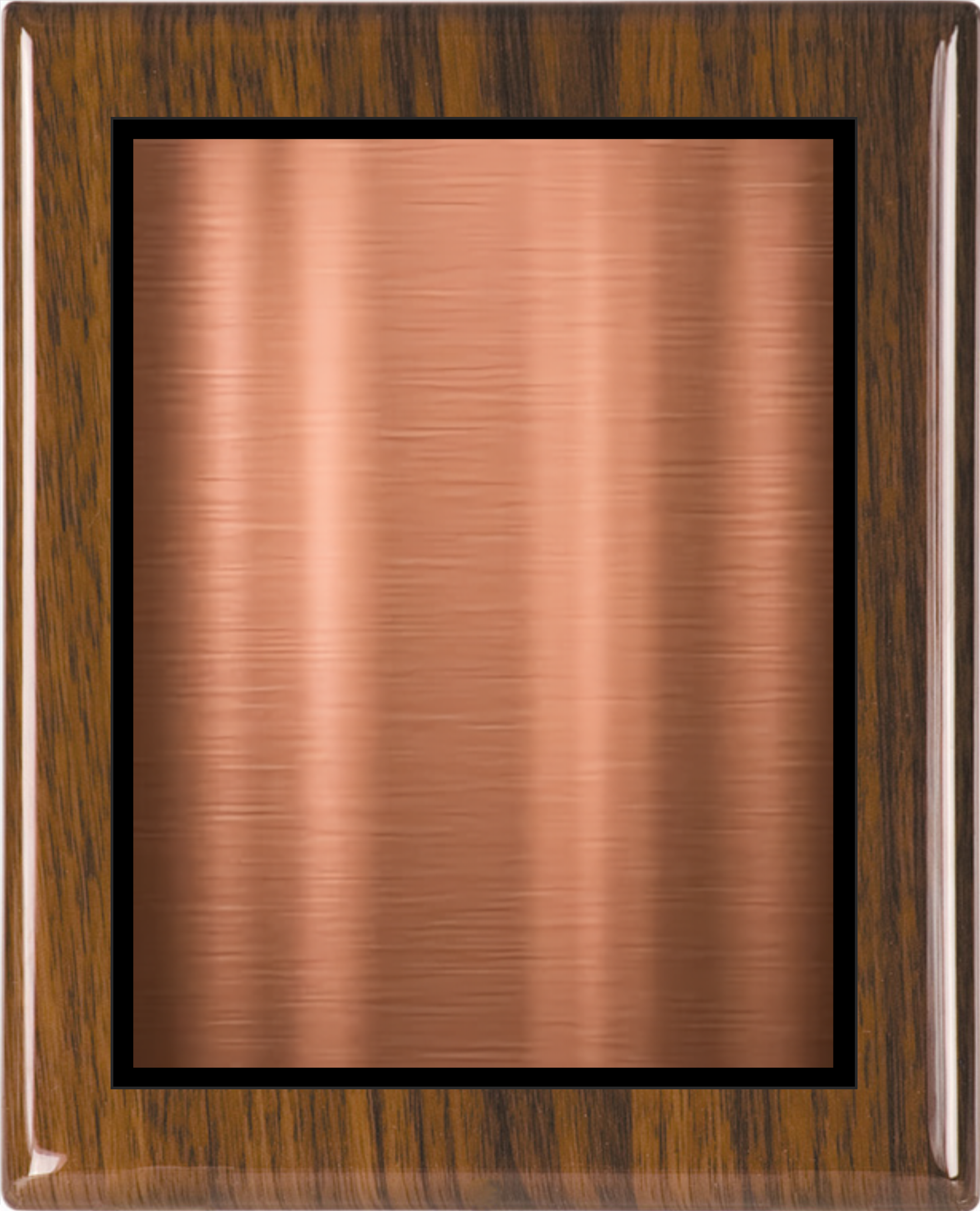 Walnut Piano Wood Plaque w/Choice of Double Engraved Plate 15