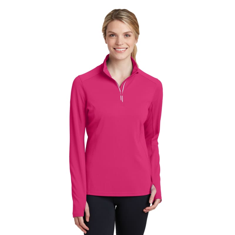 Sport-Tek Women's Sport-Wick Textured 1/4-Zip Pullover. 36
