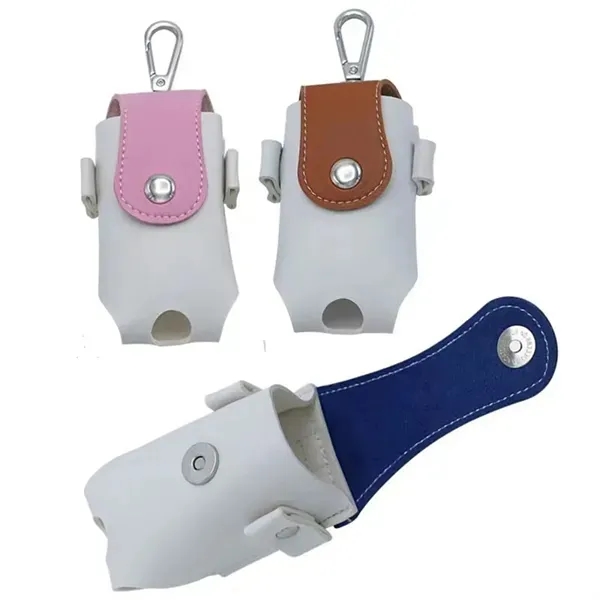 Portable Golf Ball Bag - PU Leather Carry Case 6