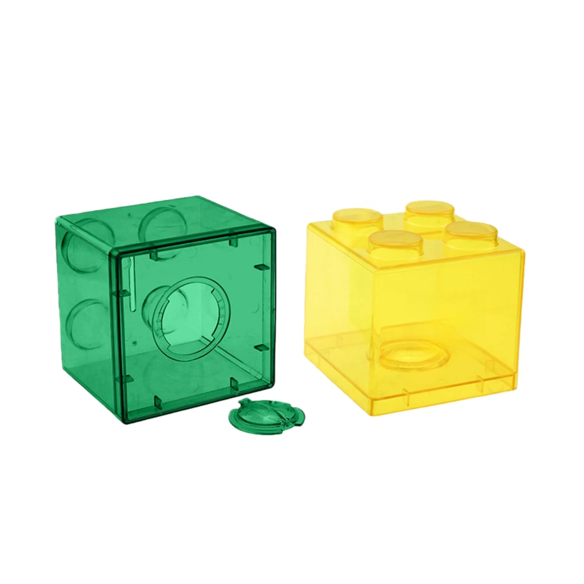 Colorful Transparent Piggy Bank Building Blocks Design 2