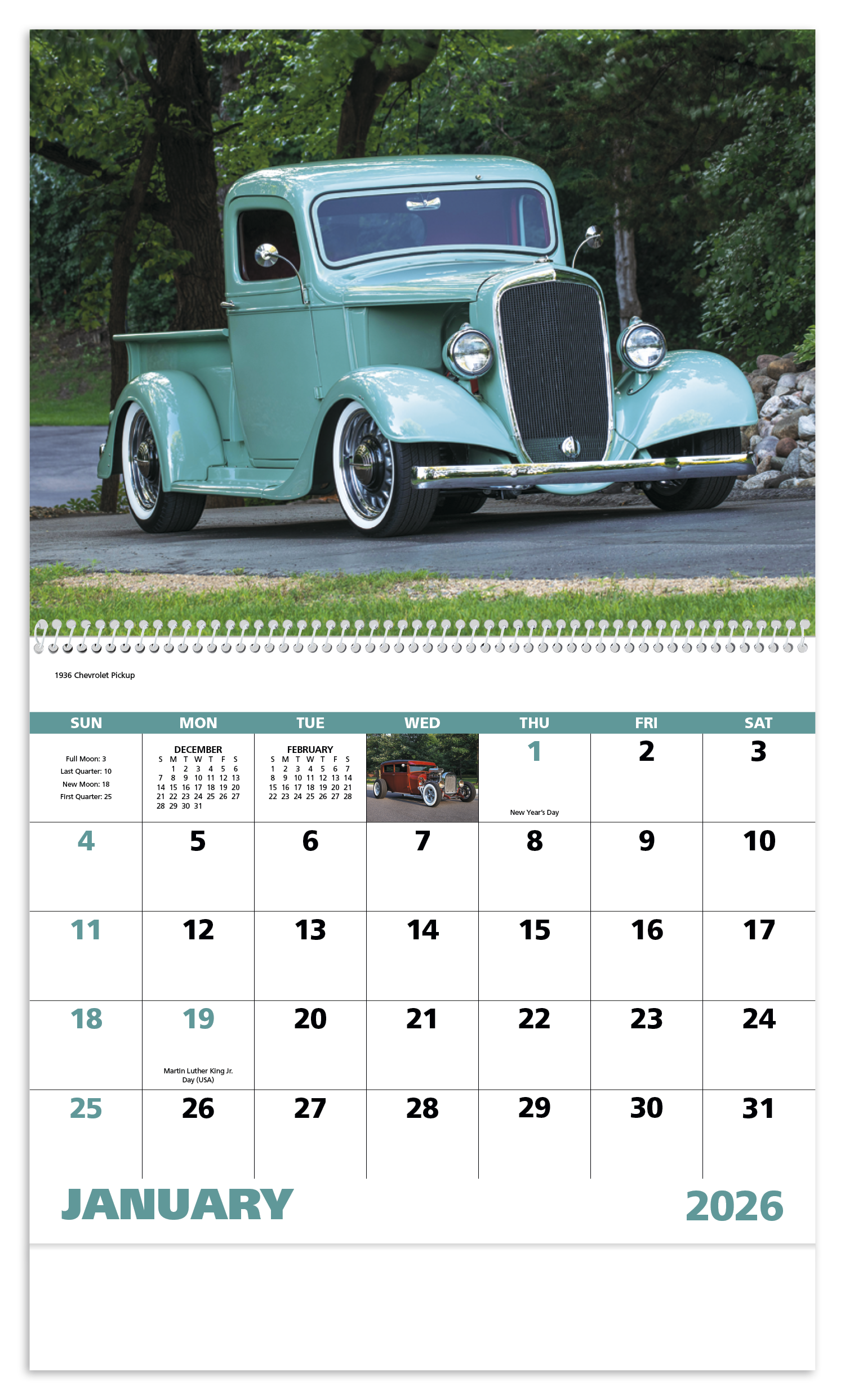 Good Value™ Street Rods - Spiral Calendar 30