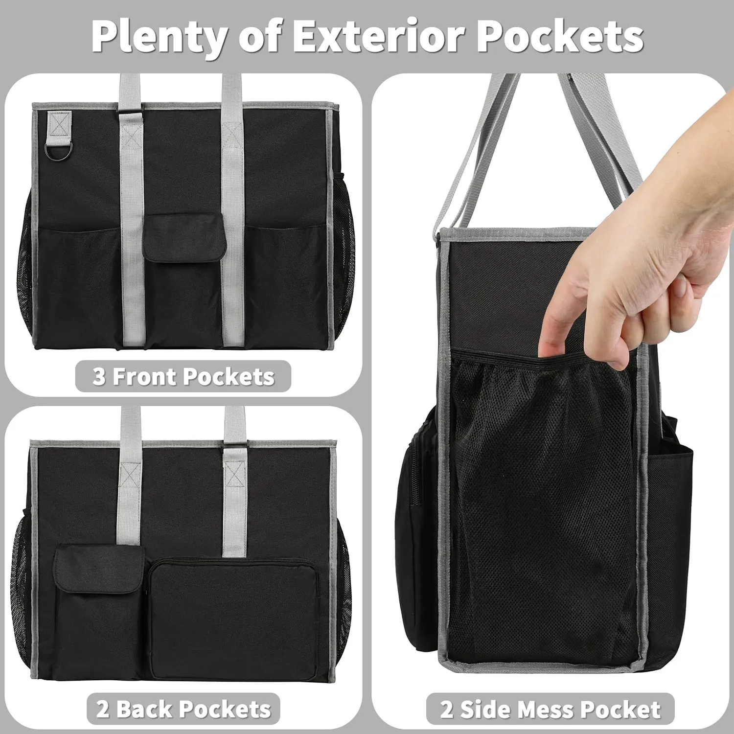 Large Utility Tote Bag For Work, custom tote bag with logo imprint 5