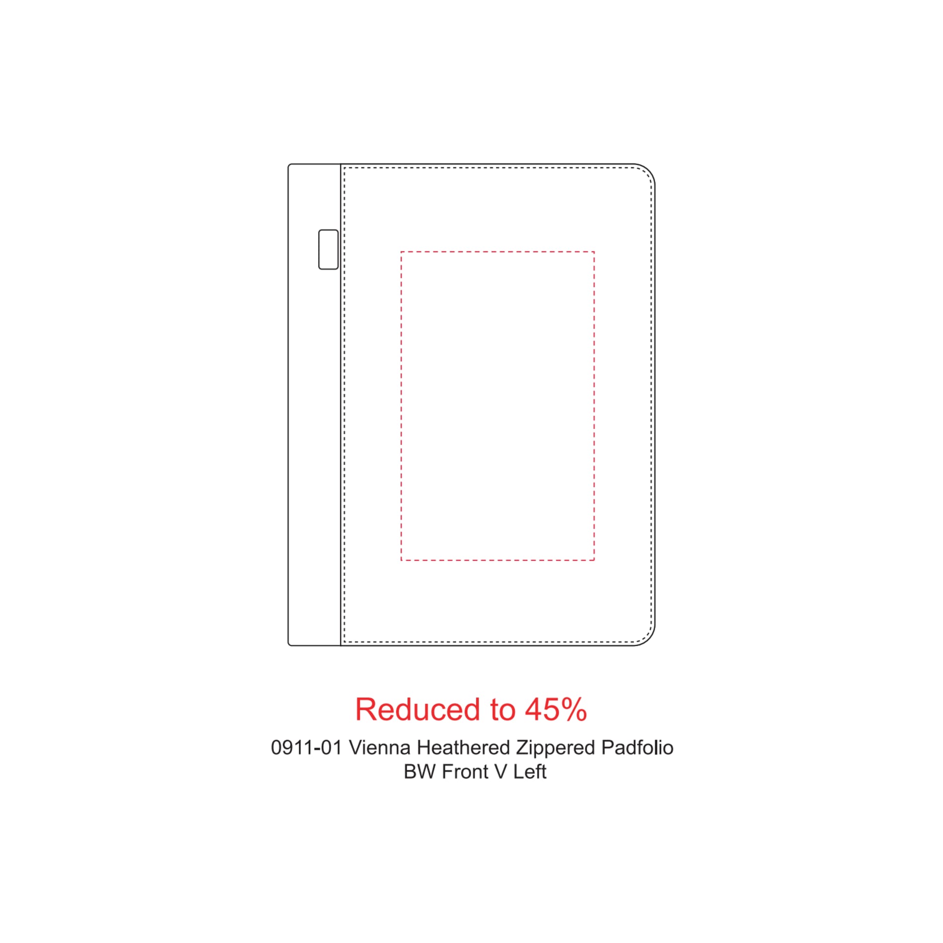 FSC® Mix Vienna Heathered Zippered Padfolio 22