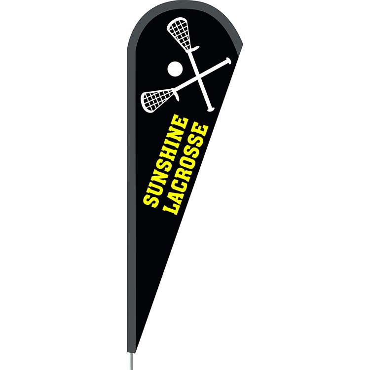 3' x 10' Custom Single Reverse Teardrop Flag 1
