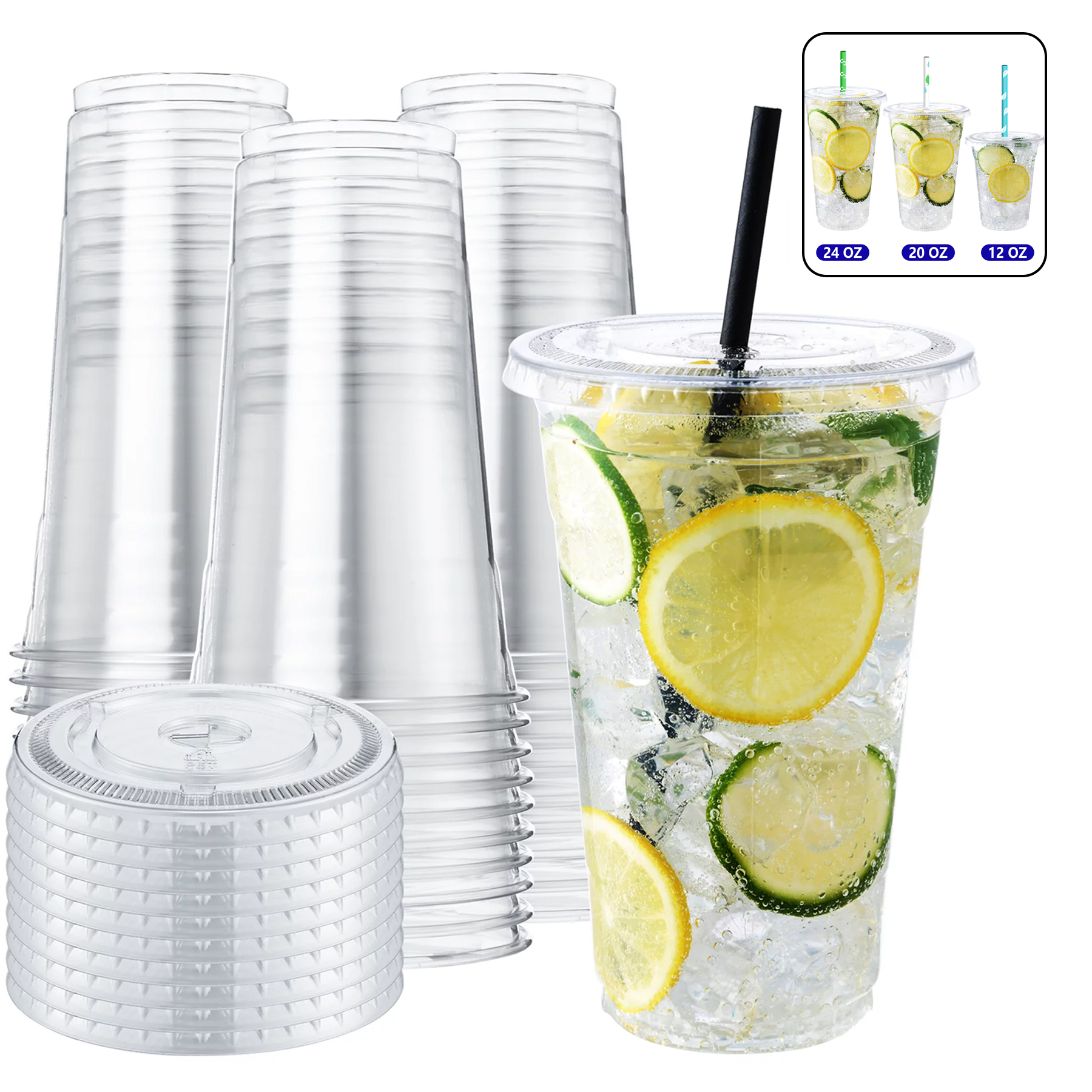 Clear Soft Plastic Cup - 16 oz. 1