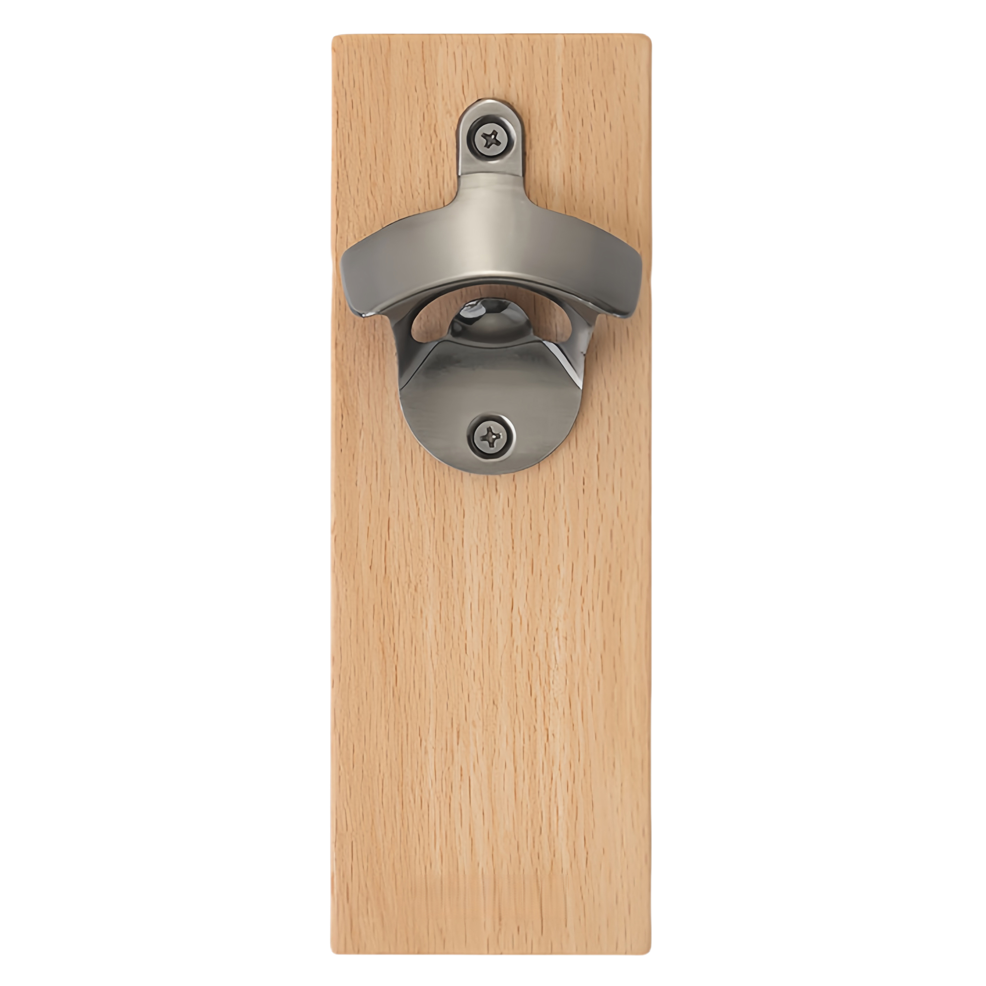 Walnut Wood Beer Bottle Opener with Magnetic Fridge Mount 3