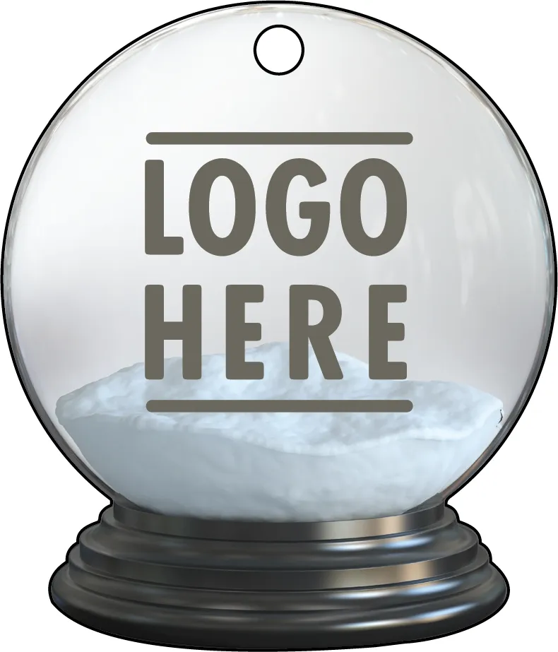 Full Color Acrylic Ornaments - Snow Globe with Snow
