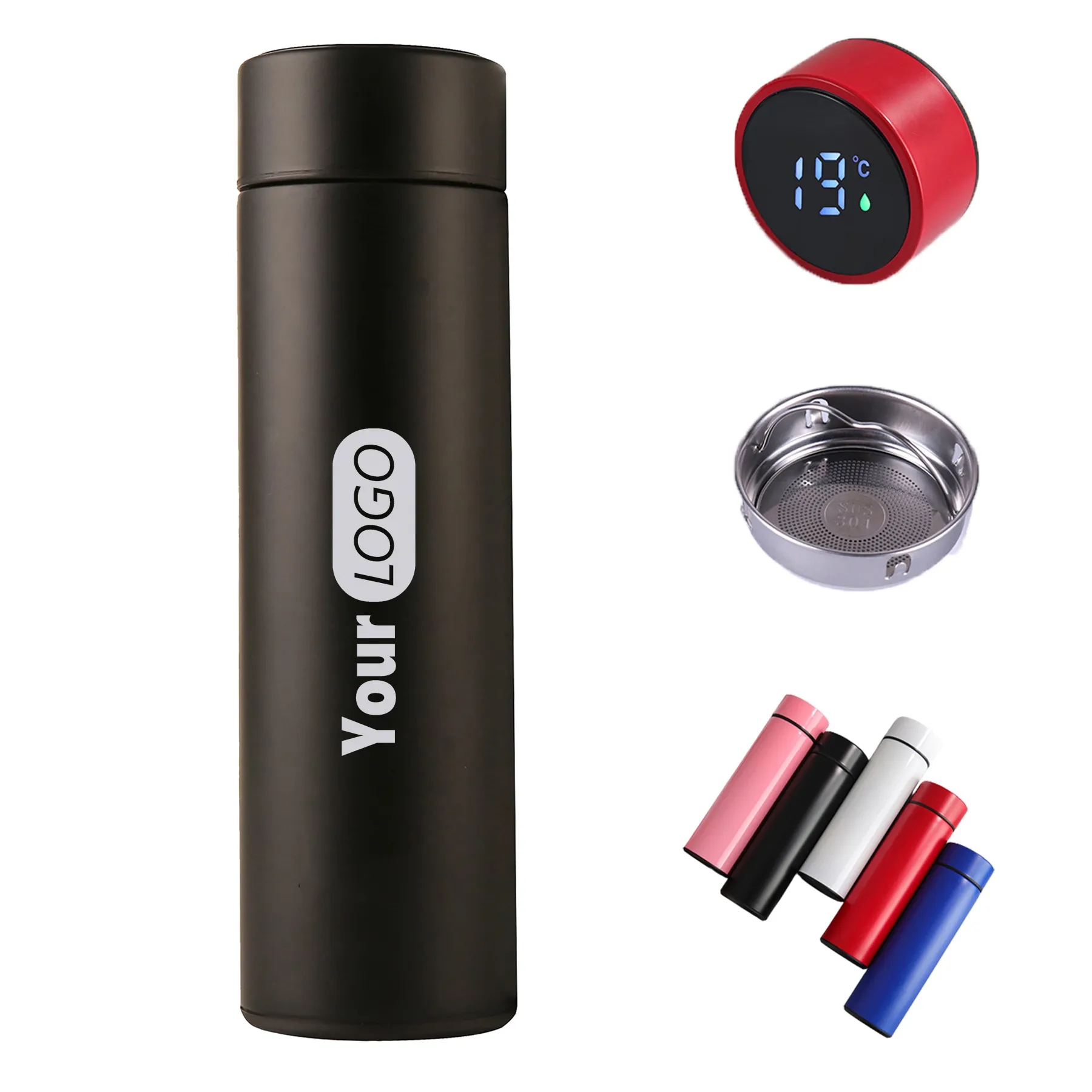 Stainless Steel Water Bottle with LED Temperature Display 2