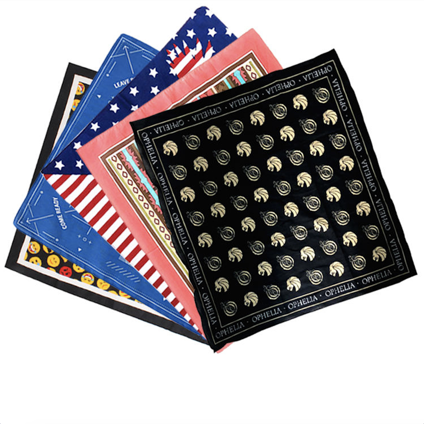 22" Full Color Polyester Square Bandana 2