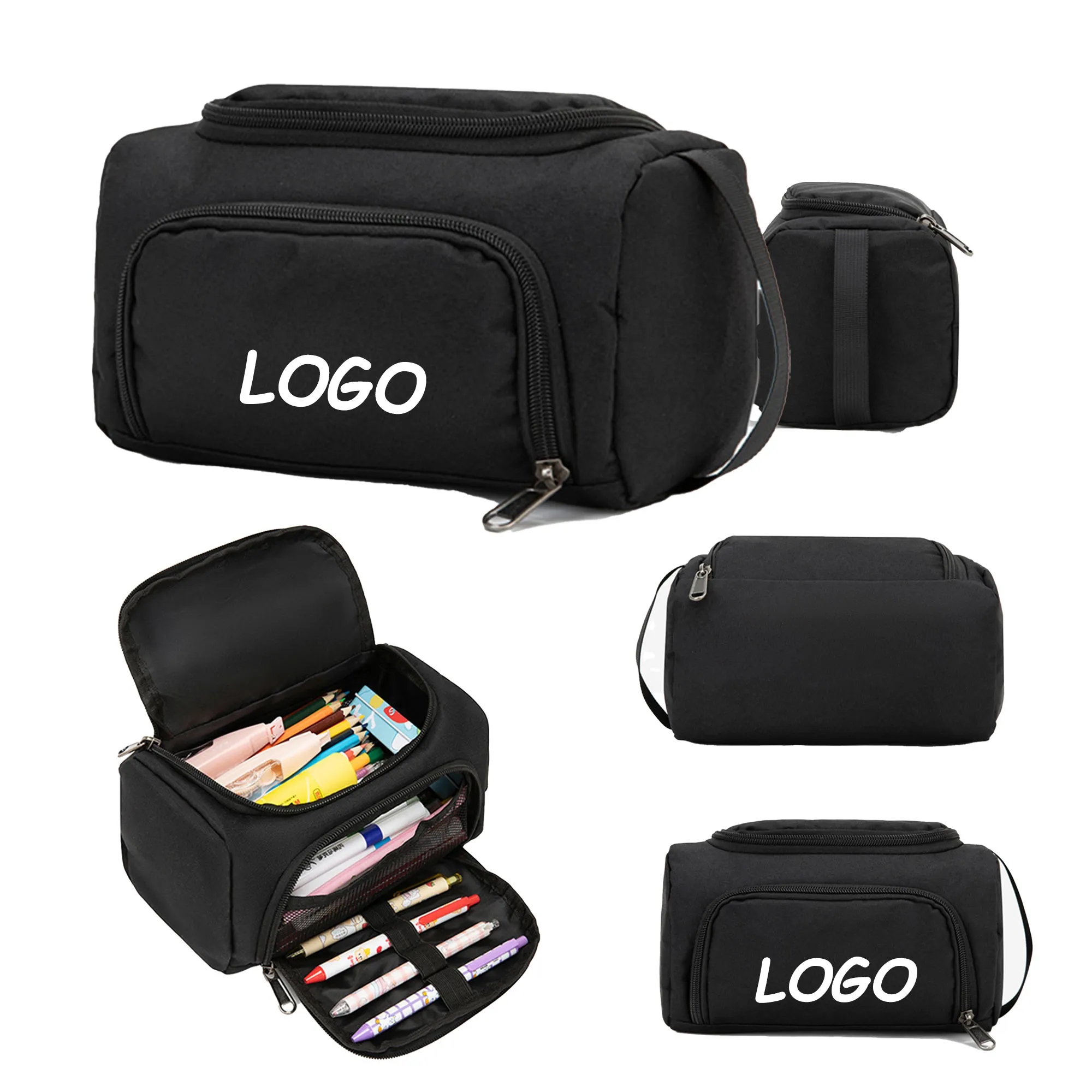 MOQ 10 Large Capacity Stationery Partition Storage Bag 5