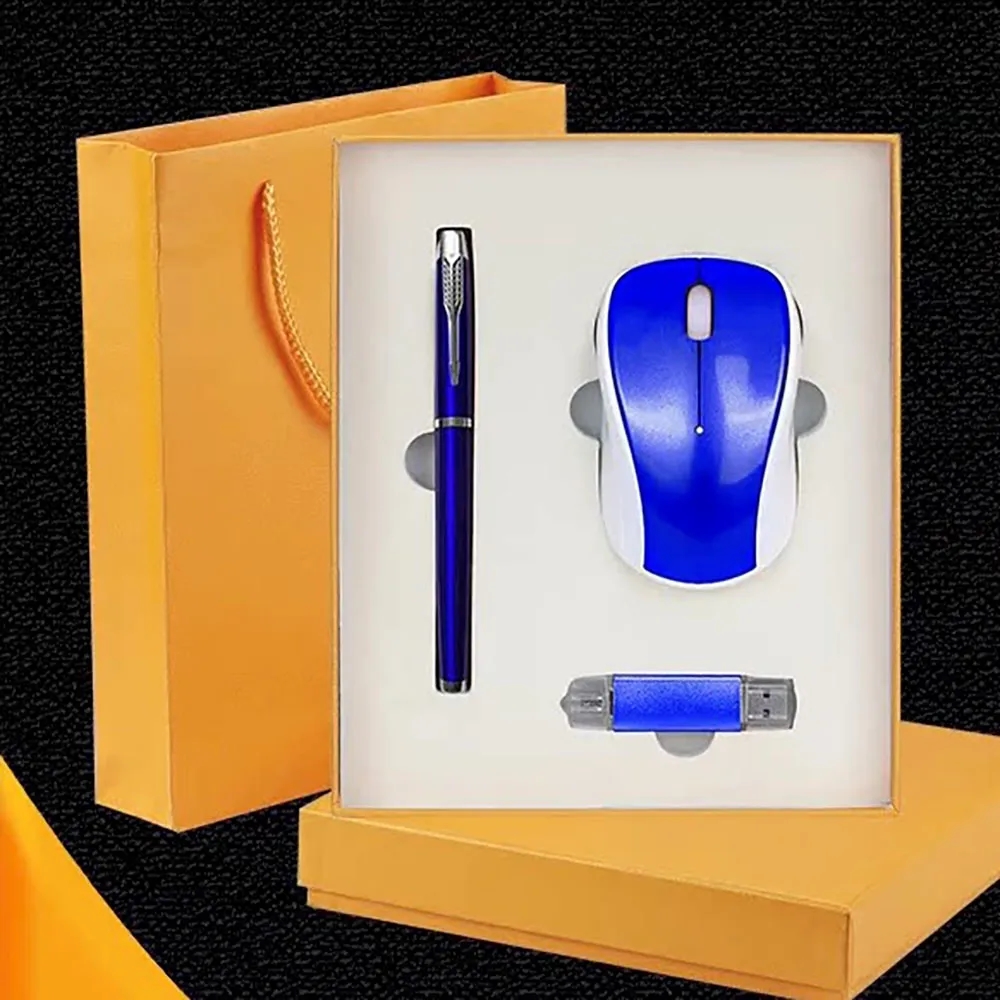 Custom Luxury Gift Set, USB Drive, Mouse, and Pen 1