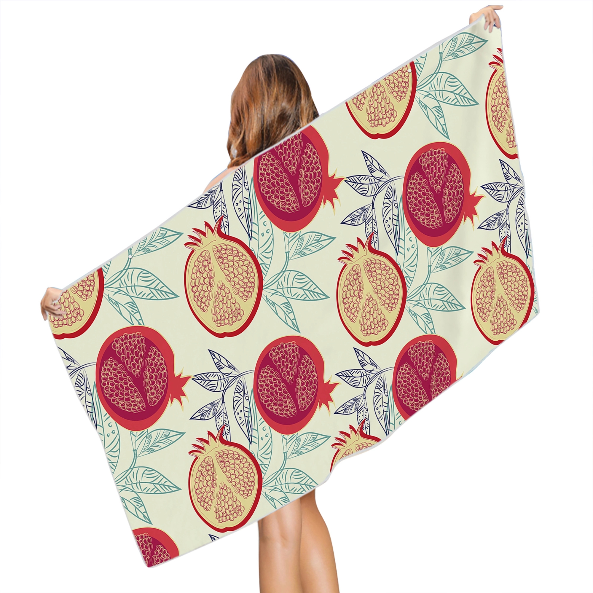 MOQ 50pcs Cute Tropical Fruit  Microfiber Beach Towel 17