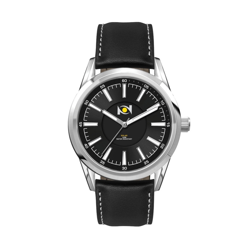 42MM, SS, SILVER CASE,  3-HAND "SOLAR" MVT