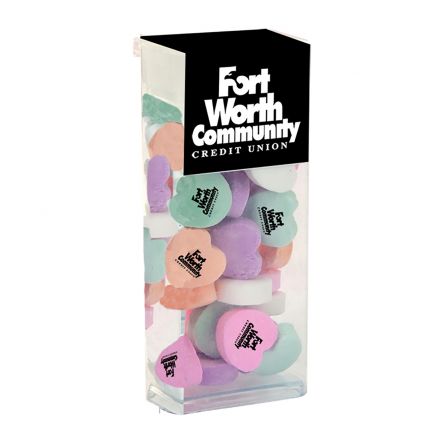 Flip Top Tube with Imprinted Conversation Hearts 1