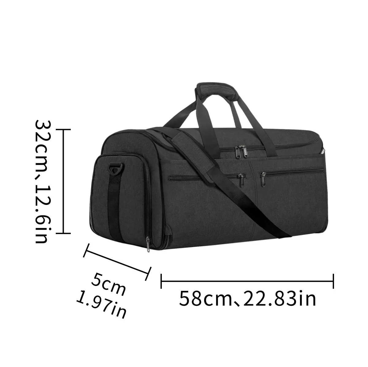 55L Travel & Gym Duffel Bag With Multiple Compartments 4