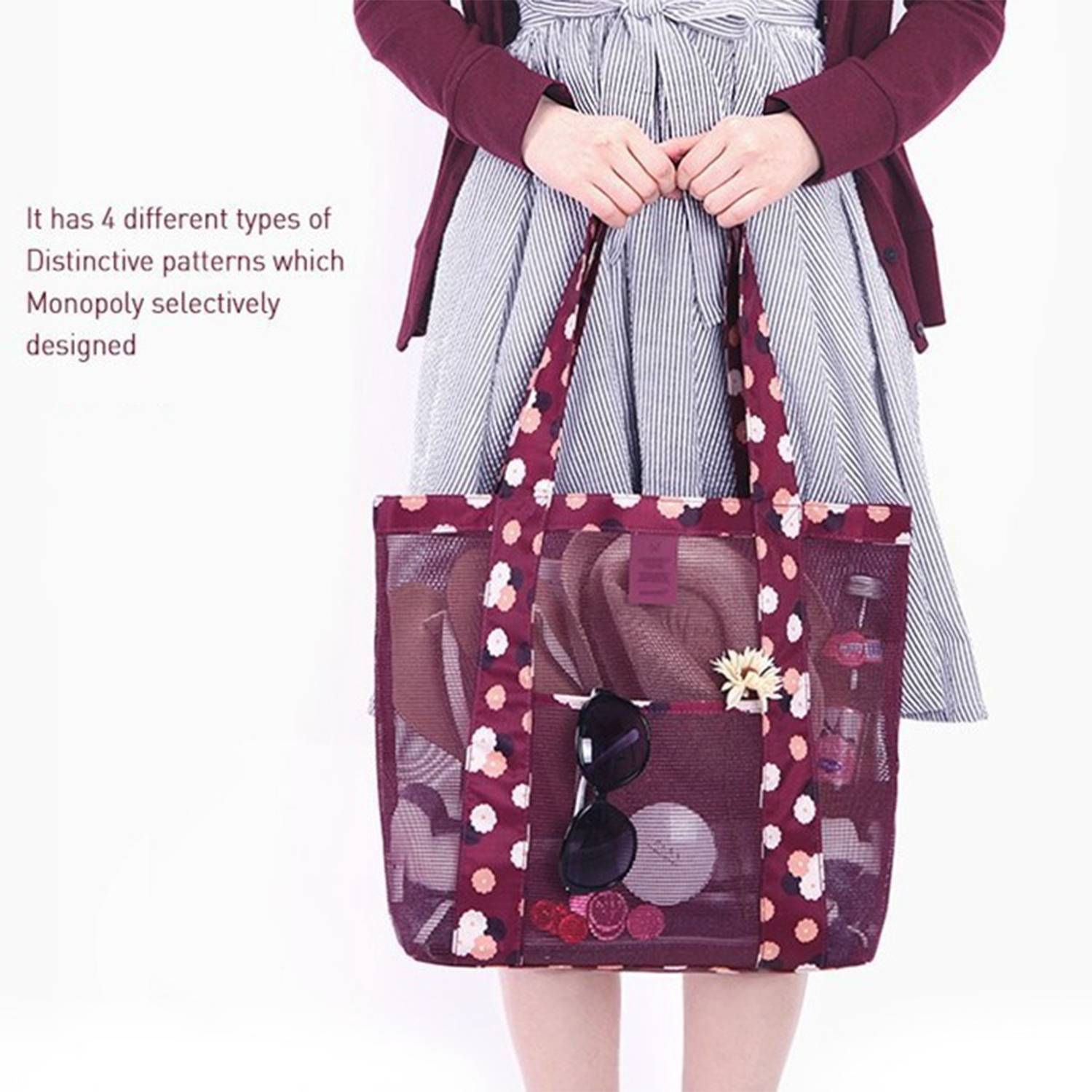 Large Capacity Mesh Beach Bag 4