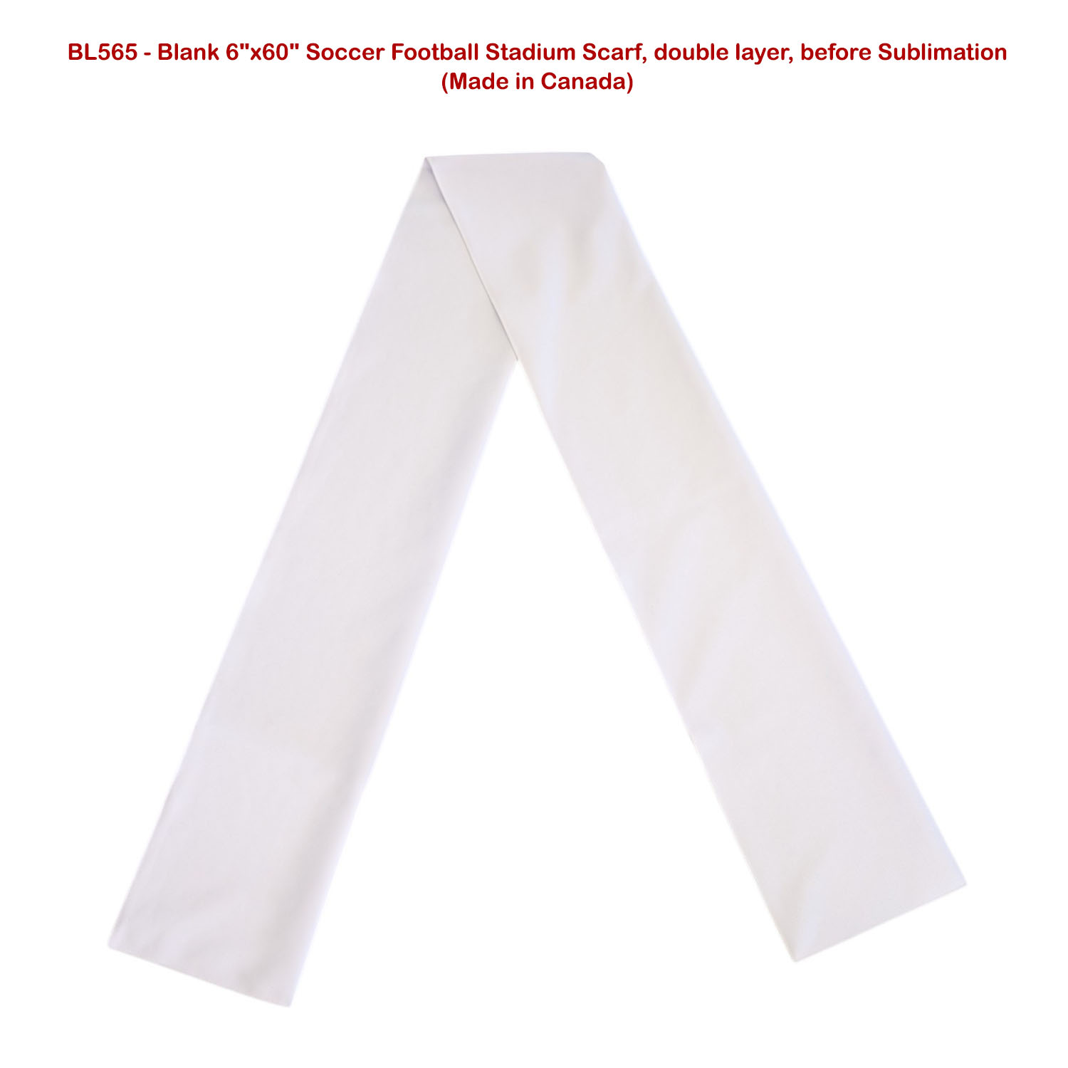 48 Hr Quick Ship - Sublimated Soccer Football Stadium Scarves, 6x60, Sublimated edge to edge 2 sides 9