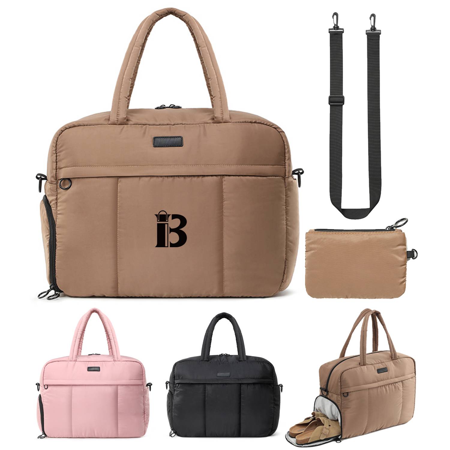 Portable Nylon Duffle Crossbody Bag Handbag 4
