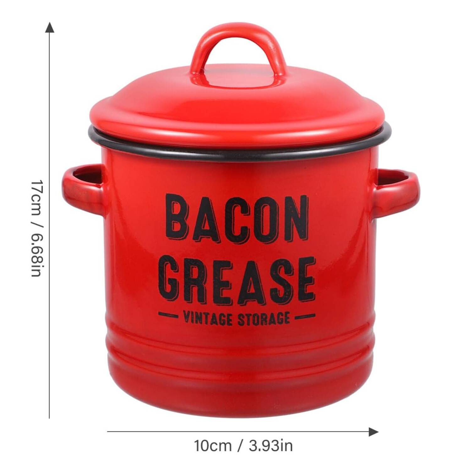 40 OZ Versatile Enamel Mug Bacon Grease Container 3
