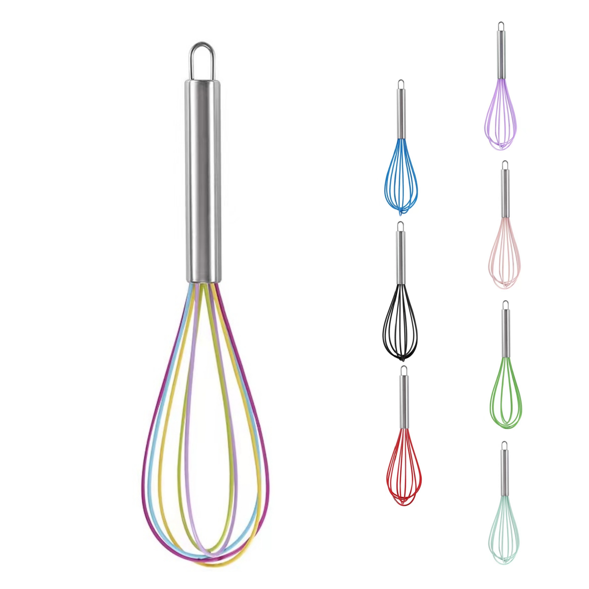 Silicone Whisk With Stainless Steel Handle 3