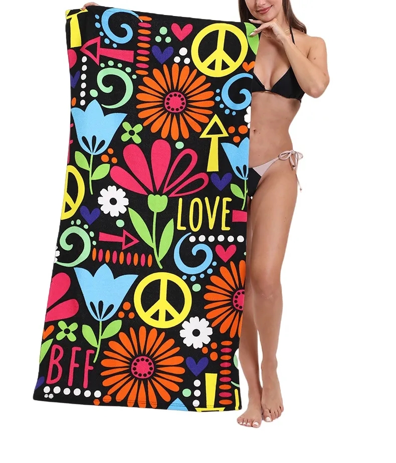Microfiber Thin Lightweight Beach Towel Sand Free Quick Dry 6