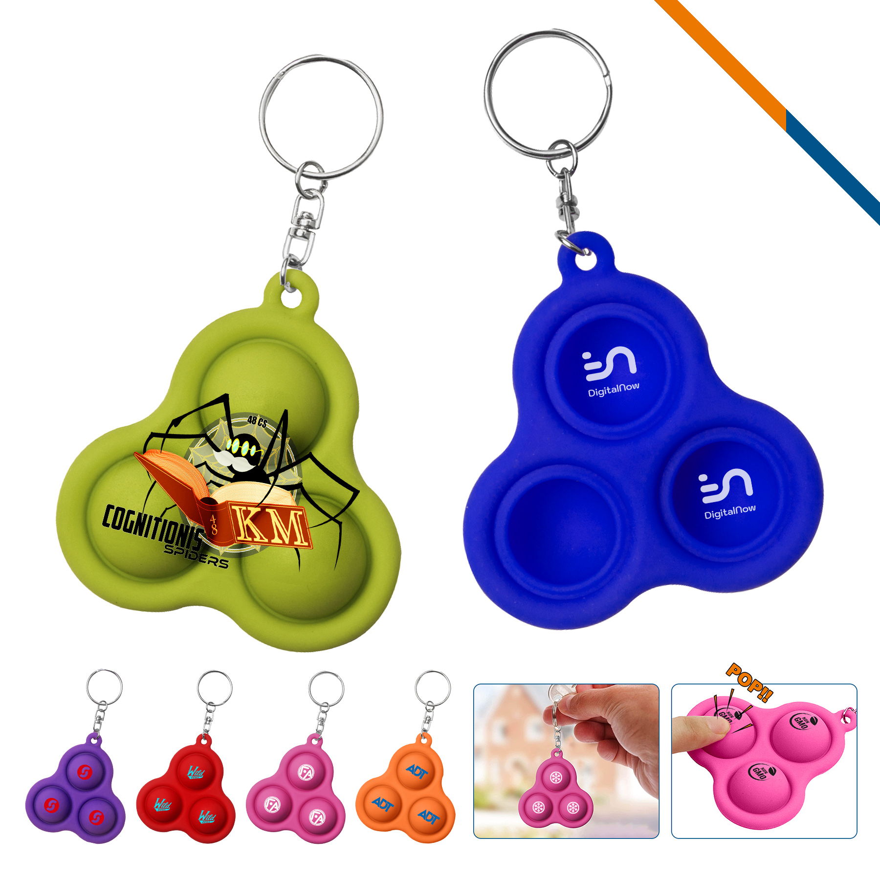 UFO Push Pop Bubble Keychain 3