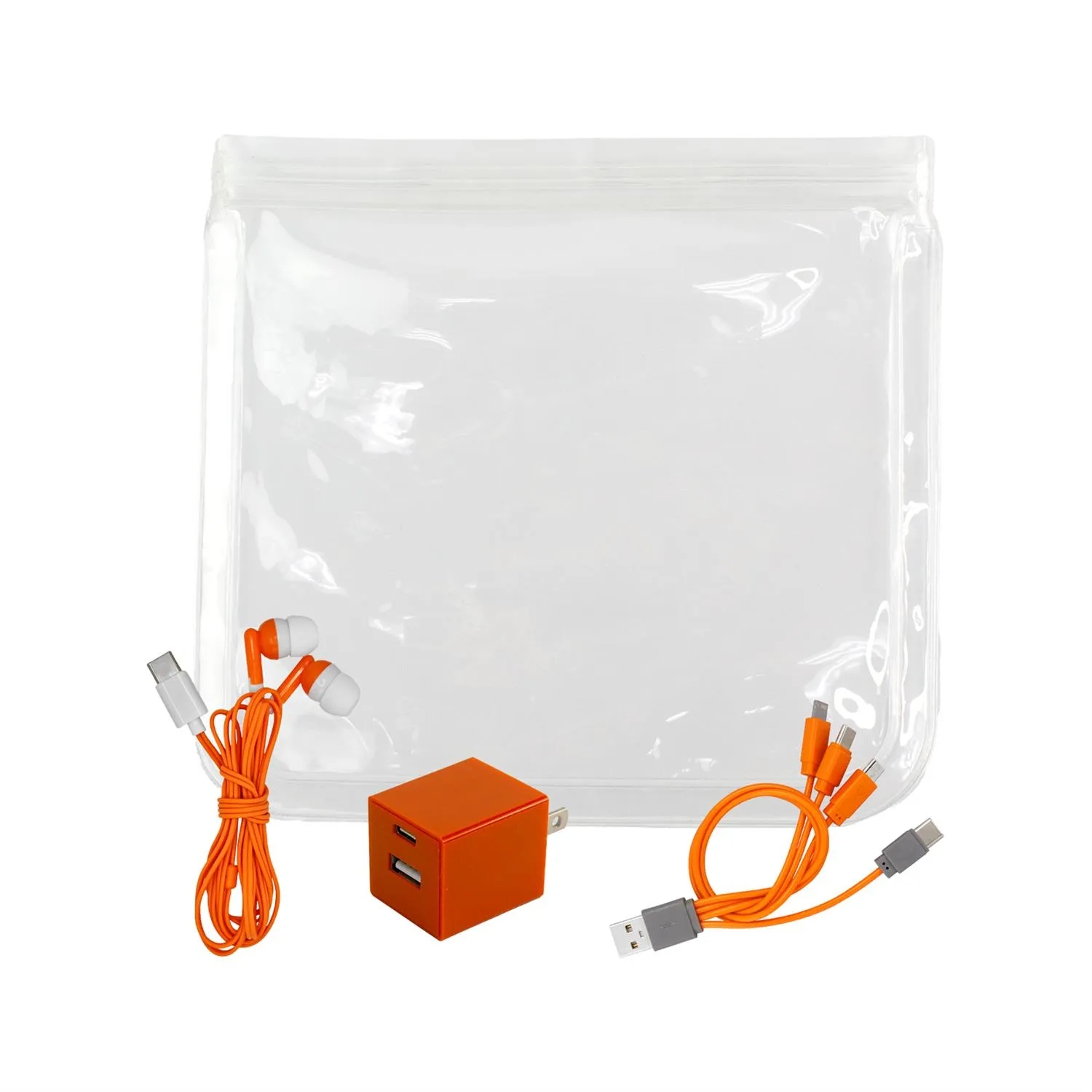 Clear A+C Wall, Cable & Ear Bud Set 14