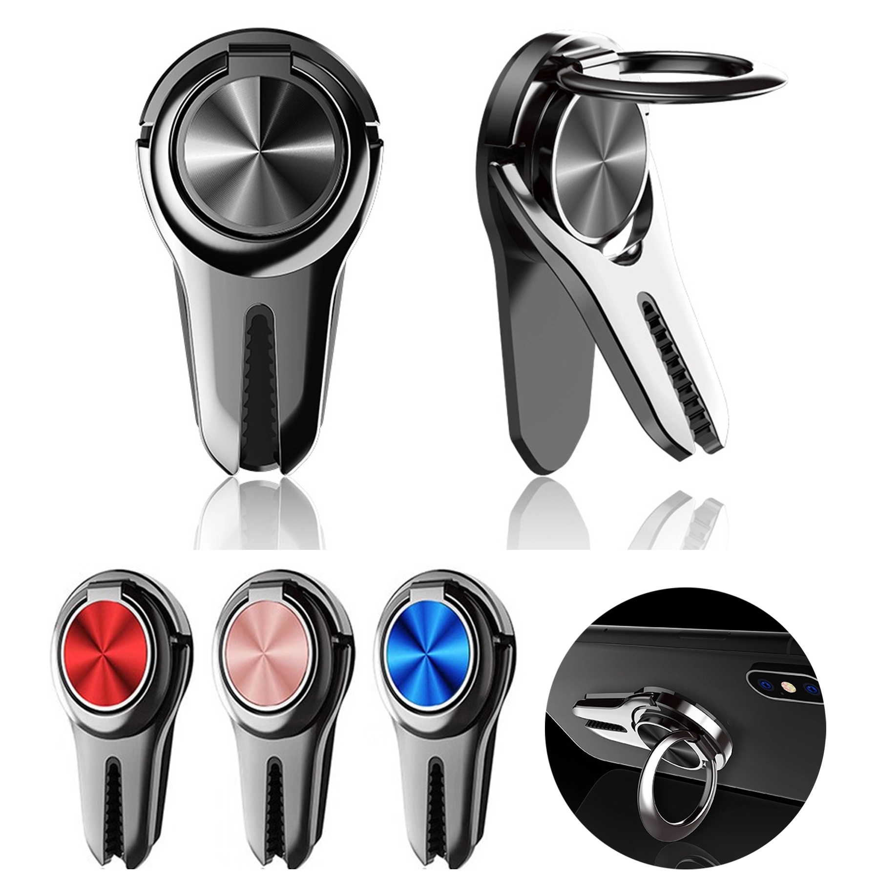 Ring Holder Stand Car Phone Mount 360 Degree Rotation 7