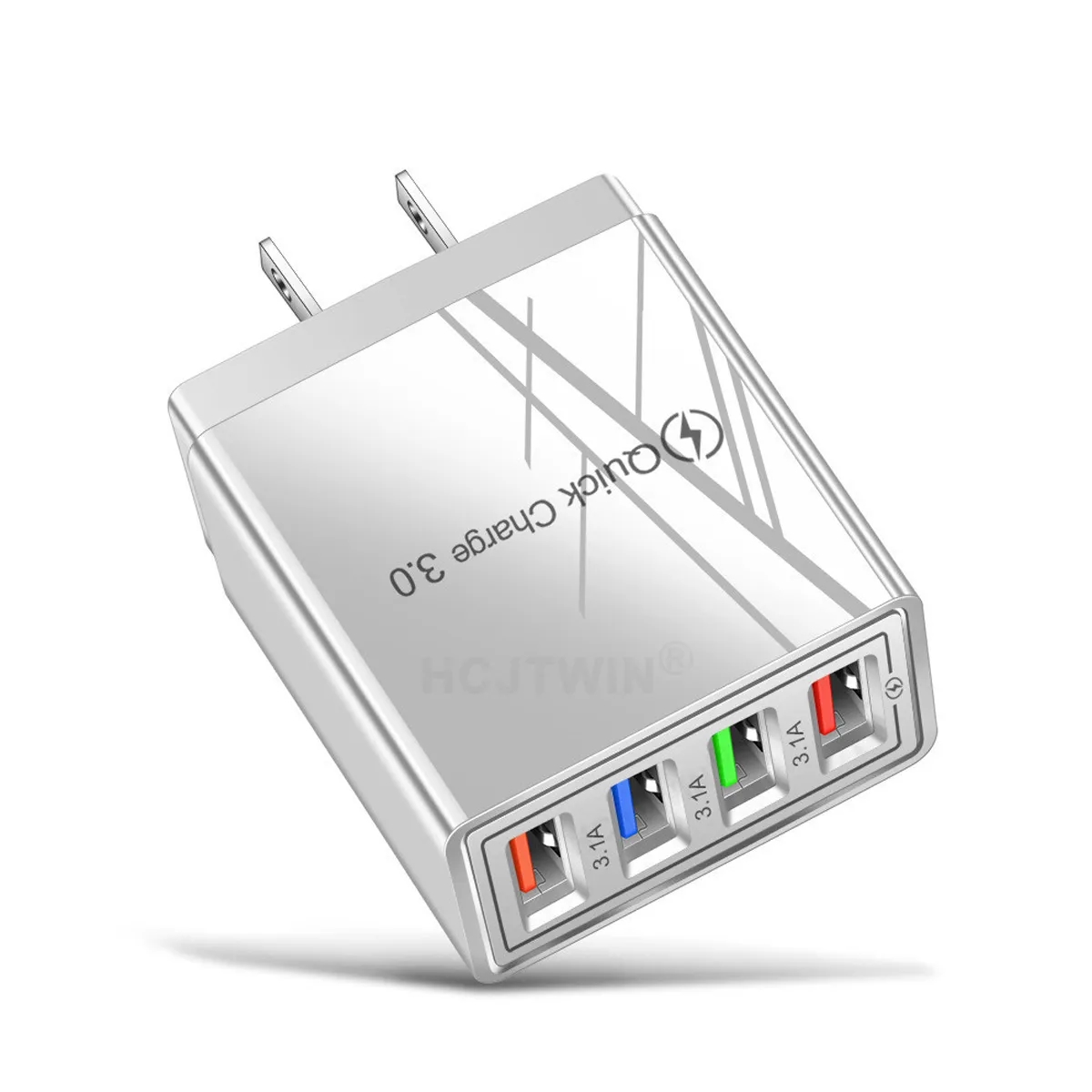 Portable 4 Port Fast Charge QC 3.0 US Plug USB Wall Charger 15