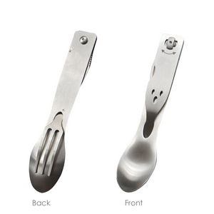 4 In 1 Stainless Steel Cutlery Set Spoon Fork Knife And Spin Button Organizer 12