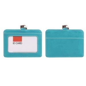 RFID Blocking PU Leather Card Holder with Lanyard 3