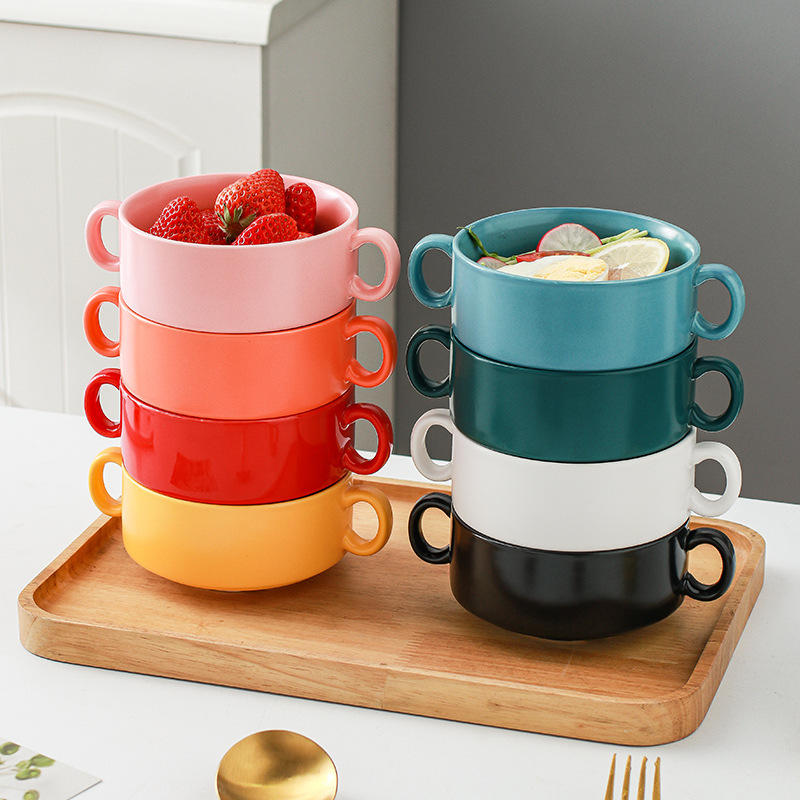 9 OZ Soup Bowls with Handles 4