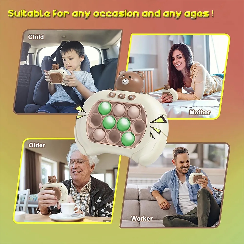 Fast Push Bubble Stress Pop Light Up Handheld Game 3