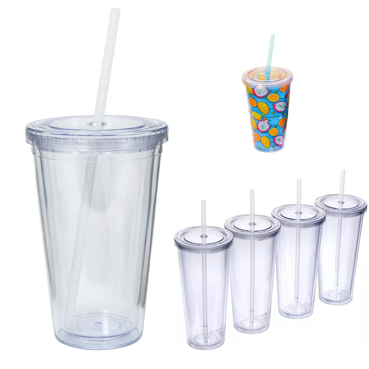 16Oz Double Wall Insulated Bubble Tea Cup 1