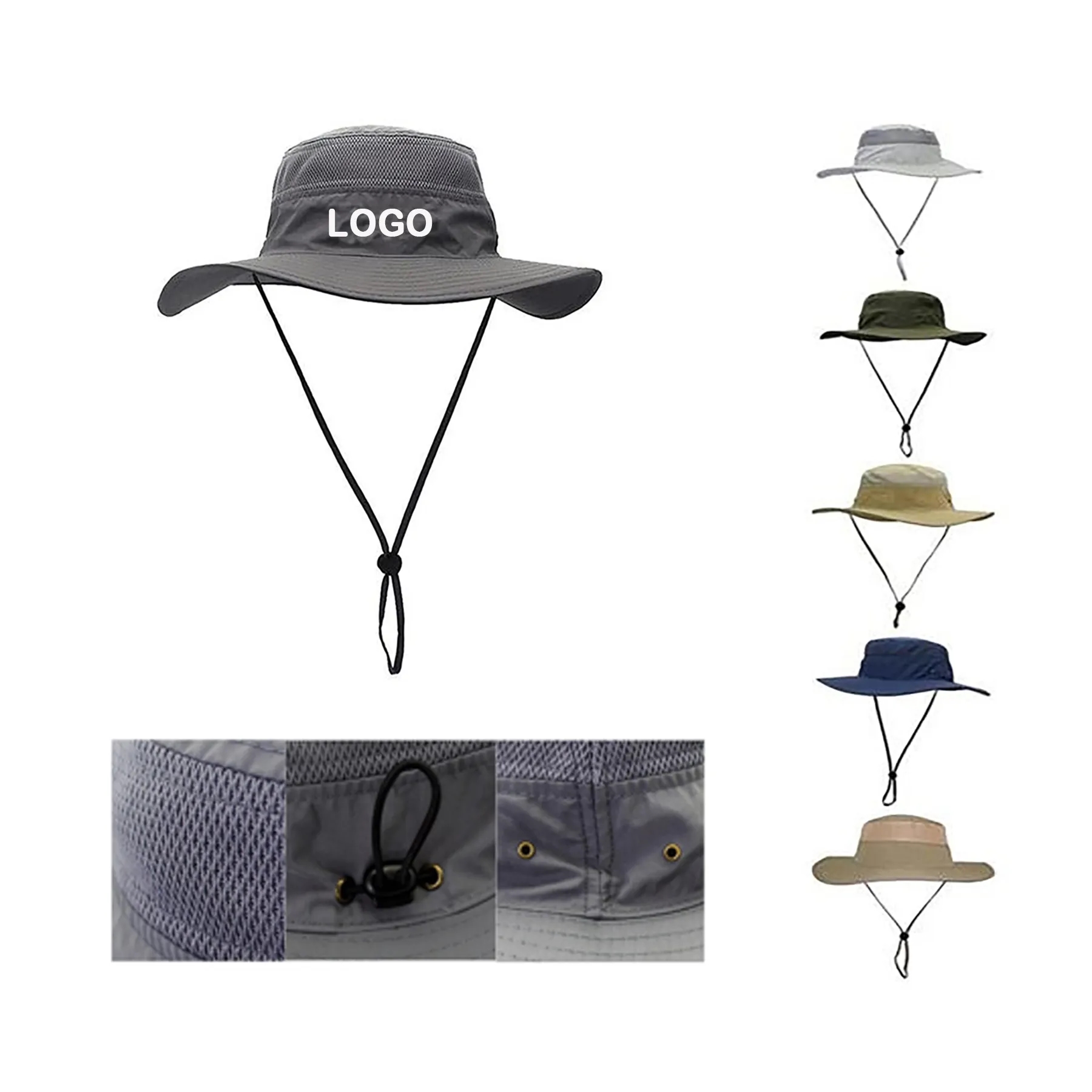 Wide Brim UV Protection Sun Bucket Hat MOQ 50PCS 2