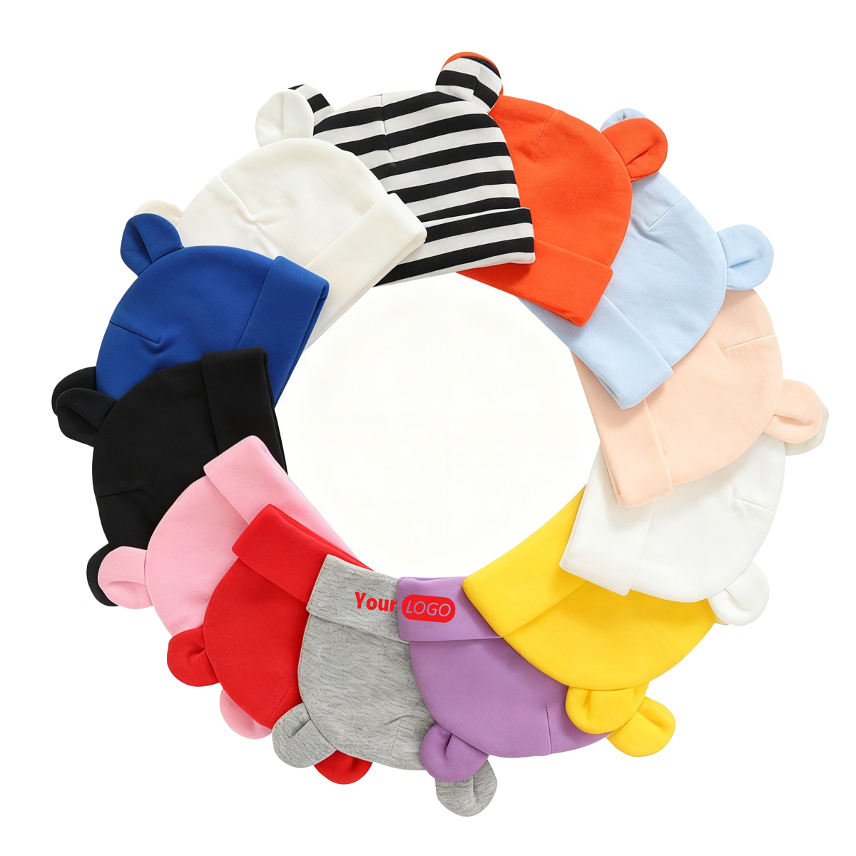 Newborn Double-Layer Pullover Baby Toddler Hat 1