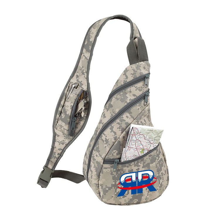 600D Polyester Digital Camo Crossbody Sling Backpack 2
