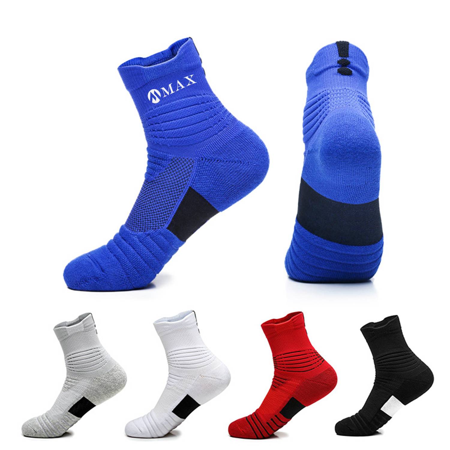 Men's Towel Bottom Non-Slip Sports Boat Socks 3