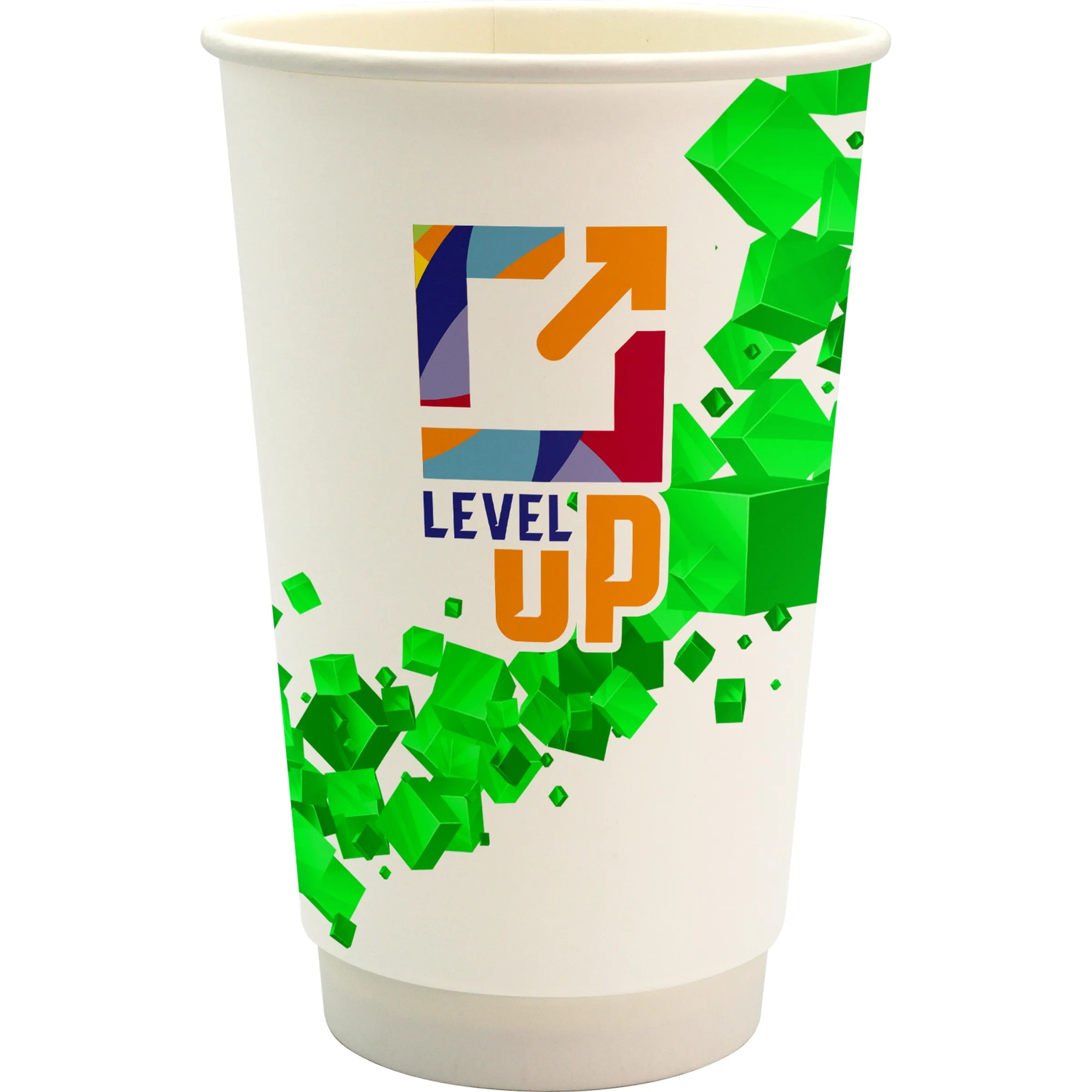 16 oz. Full Color Floating Cube Paper Cup 19