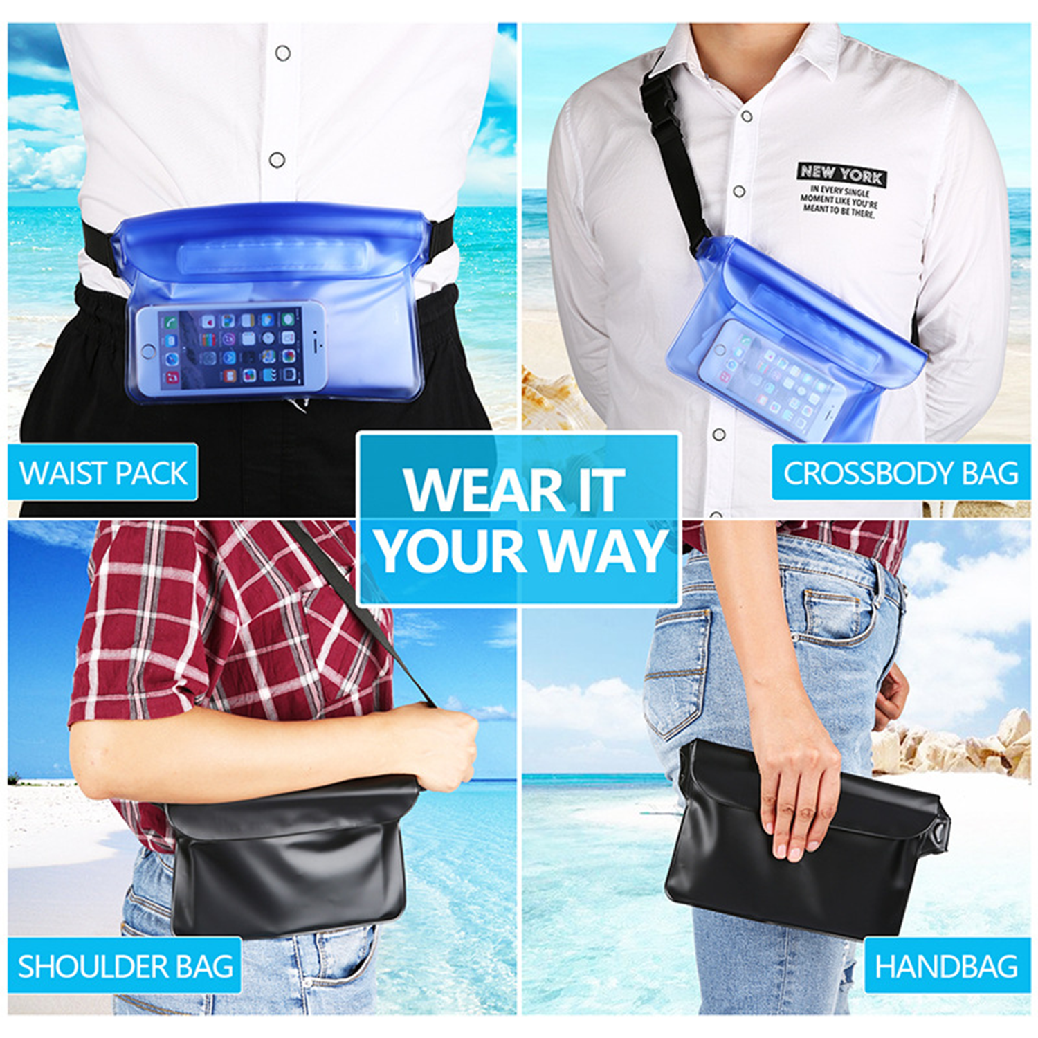 TPU Waterproof Phone Pouch Fanny Pack 5