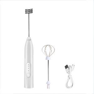 Dual Heads Rechargeable Coffee Mixer Egg Whisk 10