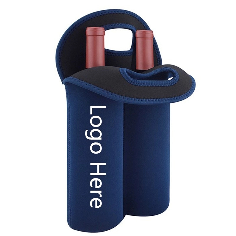 2 Bottle Insulated Neoprene Wine Carrier Tote Bag 5